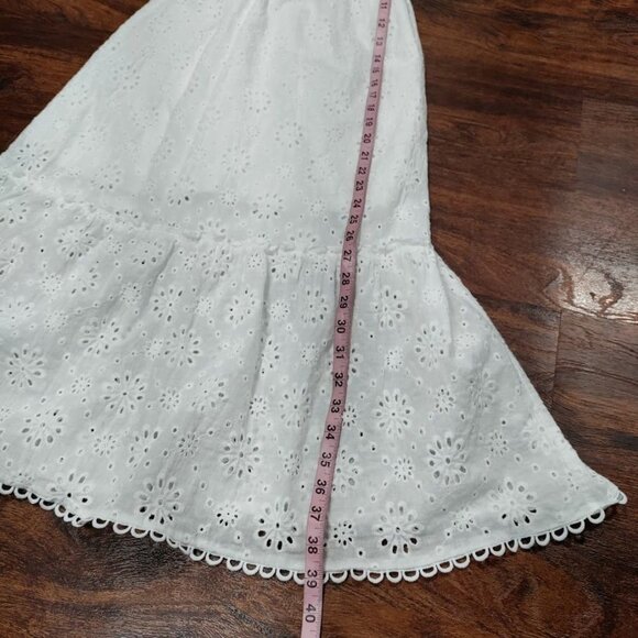 Simplee White Eyelet Lace Whimsy Cottagecore Prairie Halter Twee Dress S NWOT - Picture 10 of 10